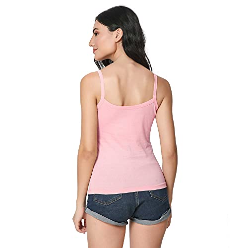 Image of Good Connection Women's Spaghetti Straps Plain Cotton Camisole Slip Seamless Tank Top