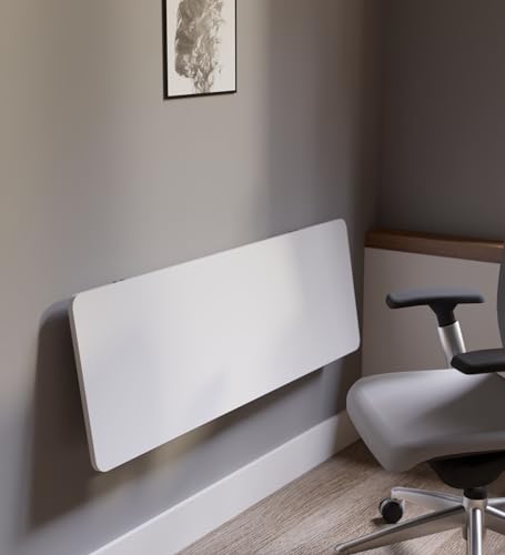 Image of COUCH CULTURE Flipko Engineered Wood Multipurpose Table Wall Mounted Finish Color - Frosty White | Multi-Purpose Study Table | Floating Office Table | 1 Year Warranty