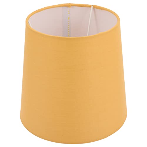 SOLUSTRE Stoff Tischlampe Lampenschirm E14 Nachttischlampe Schirm Gelb Lampe Stoffschirm Pendelleuchte Deckenleuchte Stehlampe Schreibtischleuchte Schutzhülle Schlafzimmer Wohnzimmer
