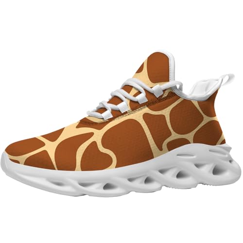 Giraffe Print Shoes Mens Womens Fashion Sneakers Running Walking Tennis Shoes