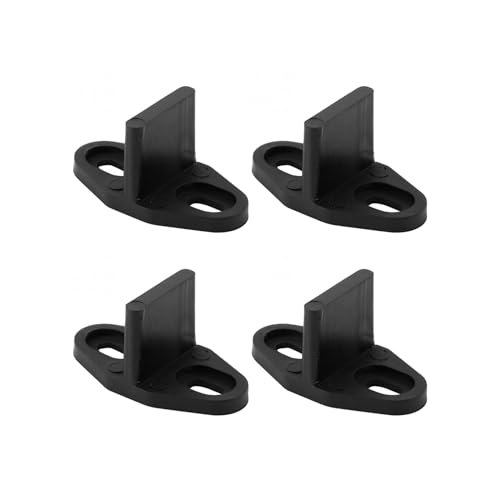 4Pack Black Floor Guide for Sliding Barn Door Hardware T Shape Guides Floor Mounted Easy Installation Bottom Track Guides for Barn Bypass Pocket and Closet Doors