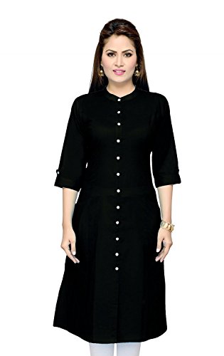 Image of Pistaa's Women's Cotton Regular Fit Casual Kurta