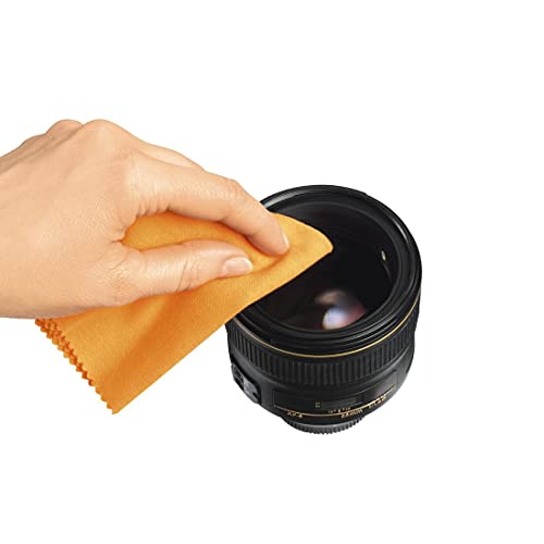 Hama Antistatisches Reinigungstuch (Brillenputztuch oder zur Reinigung von Kamera, Objektiv, Filter, Display von Handy und Tablet, Schallplatten, Negative, Dias, Fernglas, Antistatiktuch 23 x 25 cm)