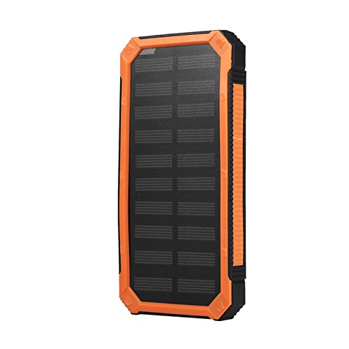 Caricatore Solare Banca di Potenza, 20000mAh Ricarica Veloce Doppio USB Custodia per Banca di Energia Solare Mobile Kit Fai Da Te per i Viaggi Campeggio Attività All'aperto(Arancia)