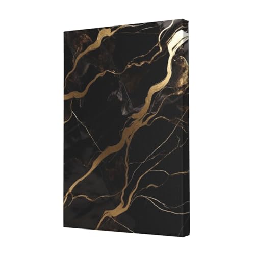 Toile murale marbre noir doré pour sublimer votre chambre