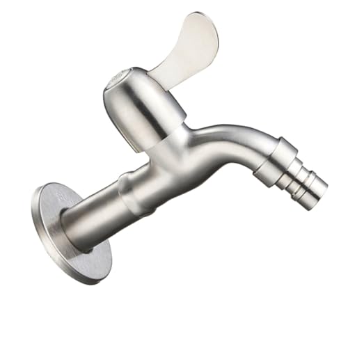 HAMPPLIES 冷水タップ ステンレス製洗濯機用水栓 蛇口 防錆耐久型 長尺設計 バスルーム キッチン向け簡単取付け