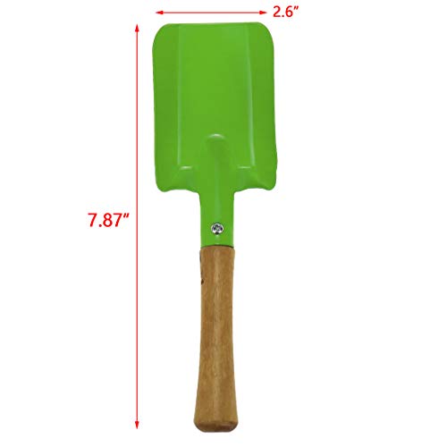 Bitray Set de 4 Mini Palas de Jardín de Madera y Metal miniatura 2