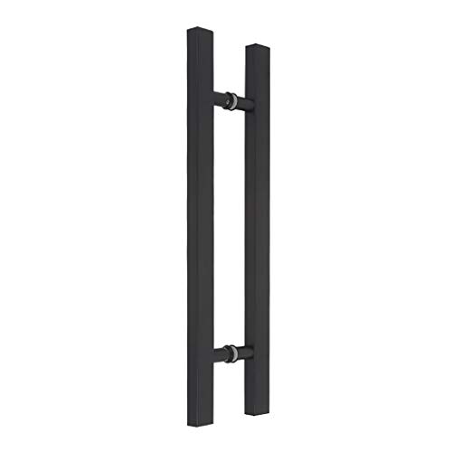 Poignée porte coulissante acier inoxydable noir robuste push-pull - 2