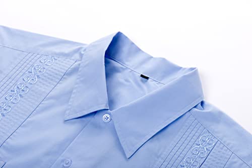 Mens Shirts Guayabera Shirts Cuban Long Sleeve Mexican Shirts for Men4