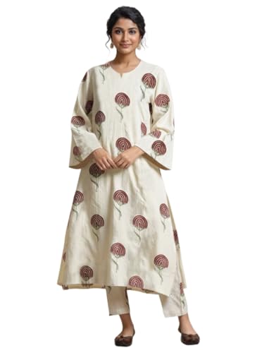 Image of GoSriKi Women's Rayon Viscose Printed Straight Kurta with Pant Set | Ethnic Kurta Pant Set for Women | Comfortable Daily Office & Casual Wear