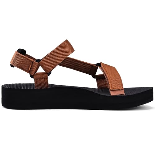 Image of WateLves Womens-Sport-Sandals Hiking Sandals with-Arch-Support Webbing-Outdoor-Beach-Water-Sandals for Travel-Walking-Trekking-Camping
