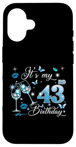 It�fs My 43rd Birthday Pink 43 Years Old Birthday Queen Party �X�}�z�P�[�X iPhone 16 �p