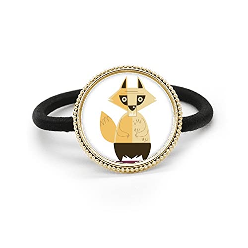 Coletero Fox Fear de metal plateado con goma para Halloween
