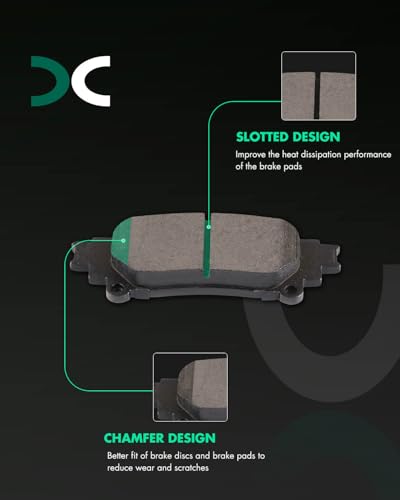 Image of SCITOO D908 D1391 8PCS Front and Rear Ceramic Brake Pad Sets | Fit 2014-2015 For Lexus For For IS250 2.5L
