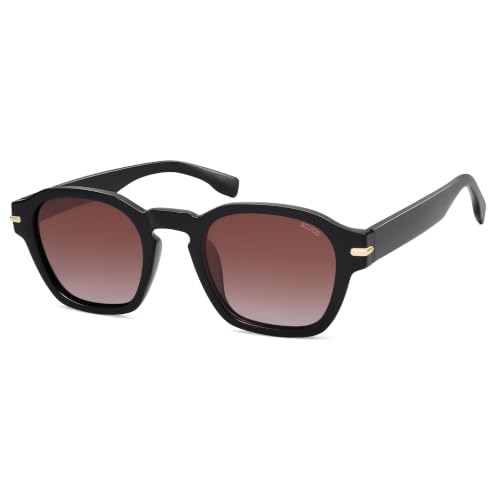 Image of SOJOS Retro Square Polarized Sunglasses Men Trendy Womens SJ2382 | Vintage UV400 90s Sun Glasses Outfit Driving