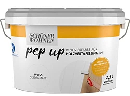 Pep up Renovierfarbe für Holzvertäfelungen weiss seidenmatt 2,5l