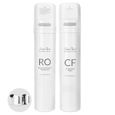 Original SimPure Y7/Y7P Series CF+RO Filter Replacement Cartridge for SimPure Y7, Y7P-W, Y7P-BW, 6 Months Replacement Cartridge Water Filter (1*CF+1*RO Filter)