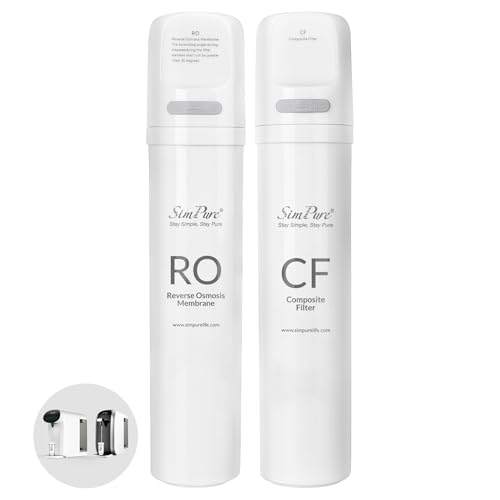 Image of Original SimPure Y7P Series CF+RO Filter Replacement Cartridge, 1*CF+1*RO | For Y7, Y7P-W, Y7P-BW Countertop Reverse Osmosis Water Filter, 6-month Lifetime, 1x CF pre-filter+1x RO Membrane 100GPD