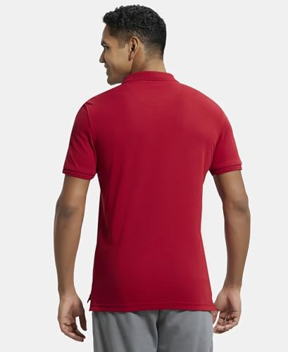 Image of Jockey 3912 Men Super Combed Cotton Rich Solid Half Sleeve Polo T-Shirt