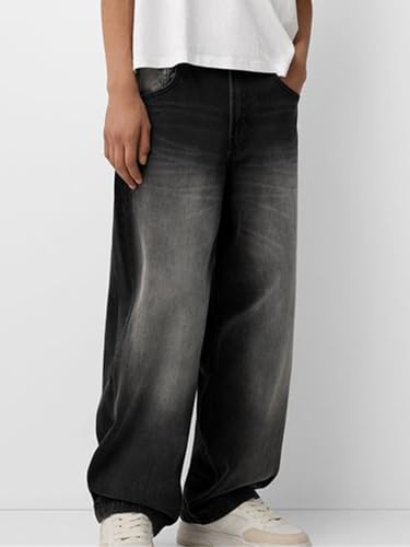Sunloudy Men Baggy Jeans Relaxed Fit Wide Leg Denim Pants Vintage Hip Hop Straight Wide Leg Jeans Trousers Streetwear2
