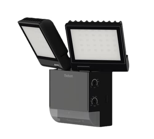 Projecteur LED avec détecteur de mouvement 180° orientable noir 17W