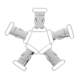 INOOMP 5 Pezzi Fibbie in Lega di Zinco Argento, Chiusura Rapida Laterale, Forma Ovale, Leggere e Resistenti per Collari Cani e Braccialetti da Sopravvivenza