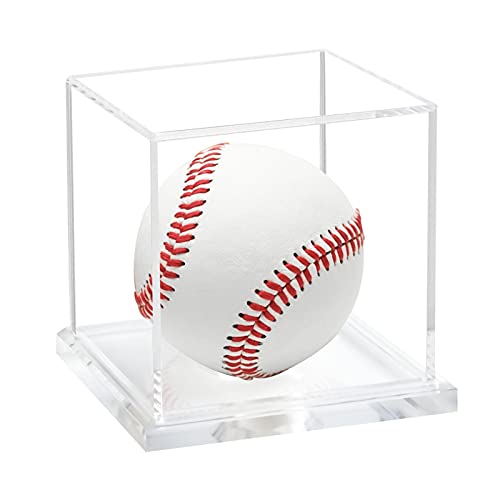 Tasybox Baseball-Vitrine, Acryl-Baseballhalter, Würfel, Baseball-Box, Erinnerungsstücke, Vitrinen für offizielle Baseball, transparent Cover