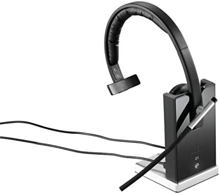 Logitech H820e Wireless Headset, Mono Headphone with Noise-Cancelling Microphone, USB, Headset Controls, Indicator LED, PC/Mac/Laptop - Black