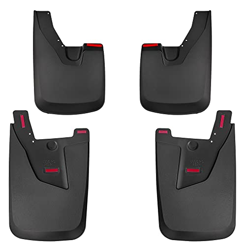 Image of Tecoom Custom Mud Flaps Splash Guards Fit for 2019-2023 Ram 2500 /3500 Trucks with OEM Fender Flares(not Power Wagon), Black Front and Rear Mud Guard Set of 4
