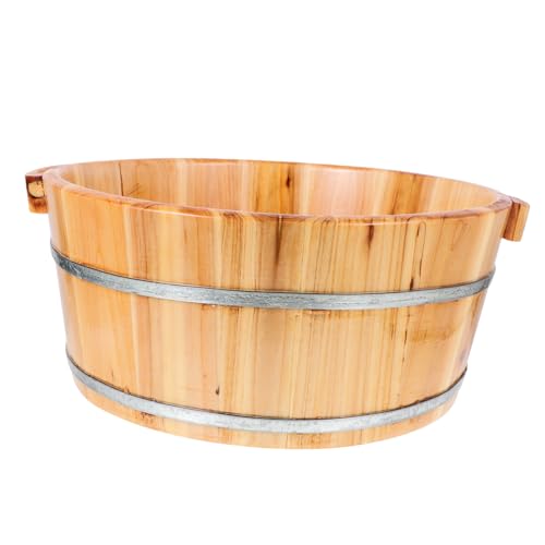 HEALEEP Balde para Pies Multifuncional de Madera Ligera para Baño y Lavado Casa Práctico Fácil de Almacenar y Usar para Aliviar Fatiga y Doméstico Aire