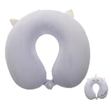 MERRYHAPY Almohada De Viaje Cervical u Cojín De Soporte para Cuello Diseño Ergonómico para Automóviles y Aviones Alivio De Fatiga y Comodidad Sueños Cortos Material De Viscoelástica