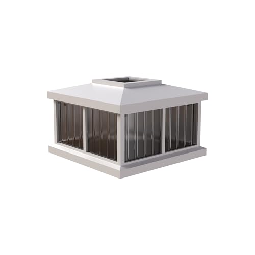 Mayne Solar Light Cap - 6.4in L x 6.4in W x 4.3in H - White - Includes Rechargeable AA Battery - PVC Solar Cap (LZM-625-W)