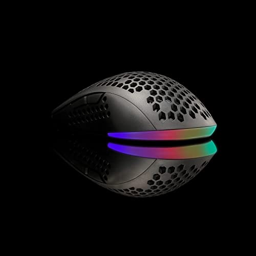 Image of (Refurbished) Cosmic Byte Orcus RGB Honeycomb Gaming Mouse with Software, Ultra Lightweight 74Grams, Braided Cable (Black)
