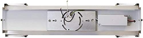 Euri Lighting EIN-VL19FR-1030e 24 Inch Brushed Nickel, Dimmable Integrated LED Frosted Vanity Light Bar, 28 Watts, 2100 Lumens, 3000K Soft White, Energy Star