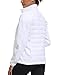 MoFiz Fleecejacke Damen Winterjacke Leichte Daunenjacke Stehkragen Sweatjacke ohne kapuze mit Reißverschluss Weiß 3XL