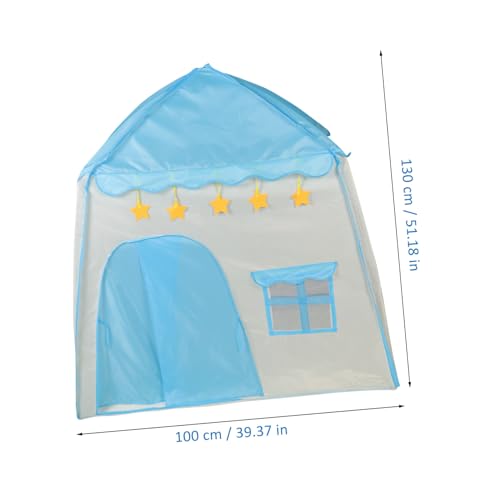Maisonnette intérieure pour enfant avec fleur bleue en tissu - 3
