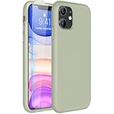 Miracase Designed for iPhone 11 Phone Case, with Screen Protector, Liquid Silicone Gel Rubber Full Body Drop Protection Shockproof Cover Phone Case for iPhone 11 6.1 inch, Patina Green