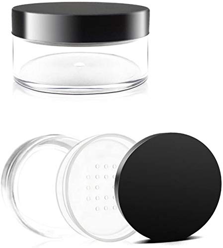 DELE 50g Plastic Empty Powder Puff Case Portable Makeup Case Travel Kit Blusher Cosmetic Makeup Containers with Sifter And Lids (Pack Of 8) - Image 5