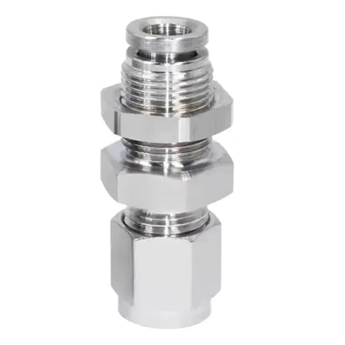Racor recto neumático de acero inoxidable para unión de tubos PU 8mm 5