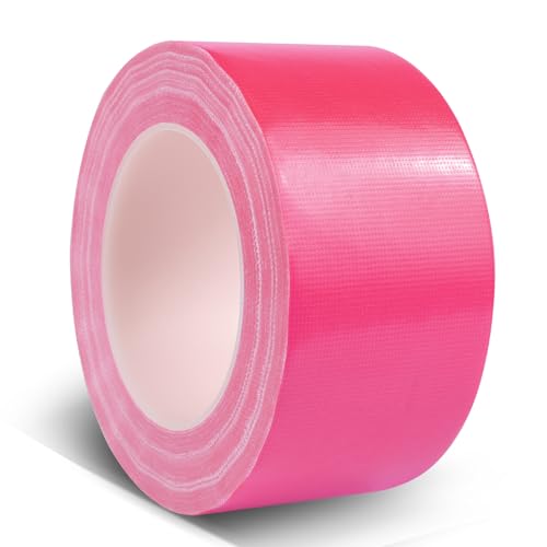 Harciety Pink Duct Tape Heavy Duty 1.88 Inch x 35 Yard Waterproof Strong Adhesive Duct Tape for Indoor Outdoor Repairs Tear by Hand 1 Roll
