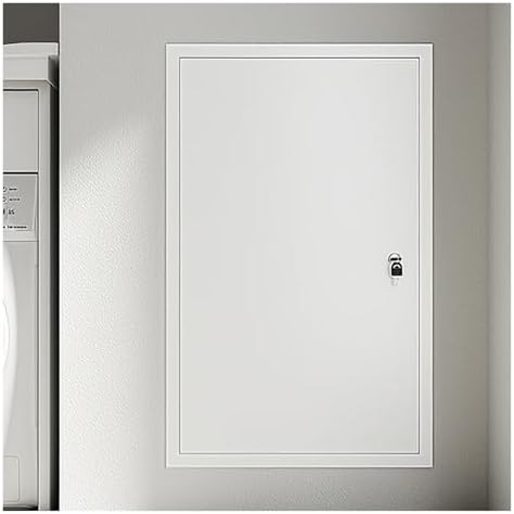 Lockable Access Door with Key, 22x24in Aluminum Wall Cover for Plumbing, Recessed Inspection Hatch, Durable Rectangle Panel, Ideal for Concealed Installations & Easy Access