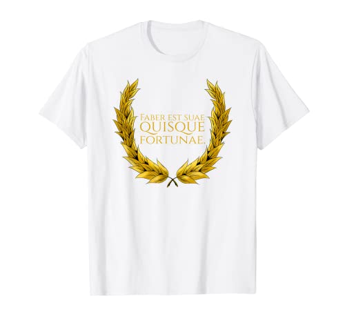 Photo de Citation latine de motivation – Faber Est Suae Quisque Fortunae T-Shirt
