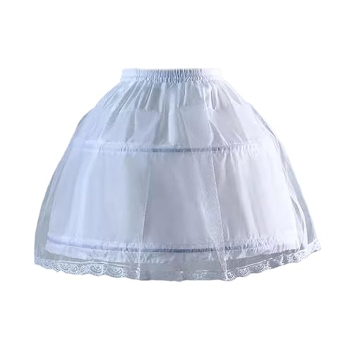 LXJLXD Enagua de flores para niñas con 2 aros de crinolina para ocasiones formales y eventos especiales, enagua de novia
