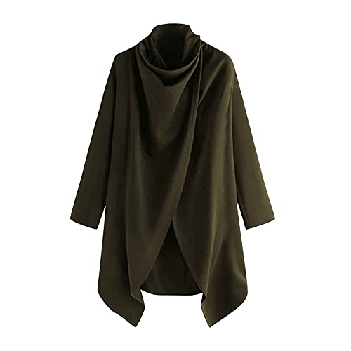 Unregelmäßiger Umhang Mantel Herren Streetwear Trend Vintage Wintermantel Poncho mit Kapuze Oversize Männer Cape Parka Asymmetrie Wollmantel Mode Kapuzenpullover Winter Hoodie Jacke Herren Geschenk Cover