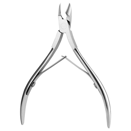 WOLMIK Cortador de cutículas, cortador profesional de acero inoxidable para manicura y pedicura, herramienta removedor de cutículas para piel muerta, uñas y cuidado de uñas