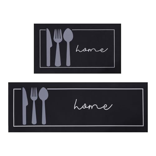 Miniatura 7 de Lhhmz Alfombra De Cocina De 2 Piezas Antideslizante Lavable, Alfombrilla De Cocina, Juegos De Tapetes De Cocina Para Cocina, Pasillo, Comedor Y Entrada, 43x75cm 43x120cm