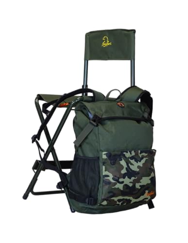 BENISPORT Silla -Mochila Desmontable Aitana Camuflaje Verde Caza