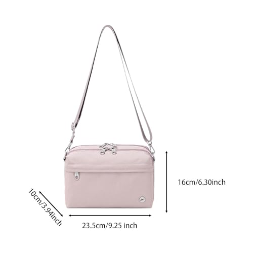 Pochette portable pratique et sac à main femme bandoulière fermeture éclair nylon - 3