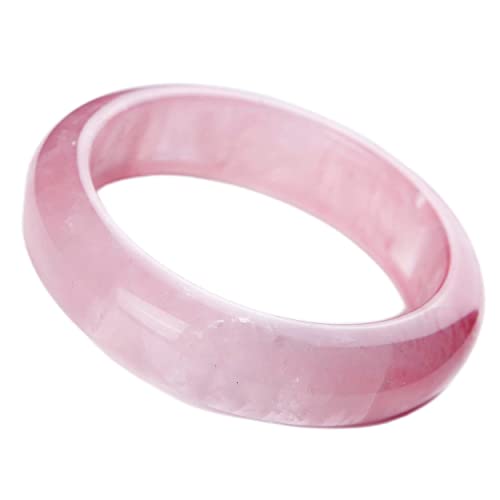 Aylbcz Natural Rose Quartz Crystal Women Bangle Inner Diameter 62mm