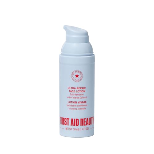 First Aid Beauty Ultra Repair Face Moisturizer, Lightweight Non-Comedogenic Formula with Colloidal Oatmeal, Ceramides & Shea Butter, Safe for Sensitive Skin, 1.7 oz